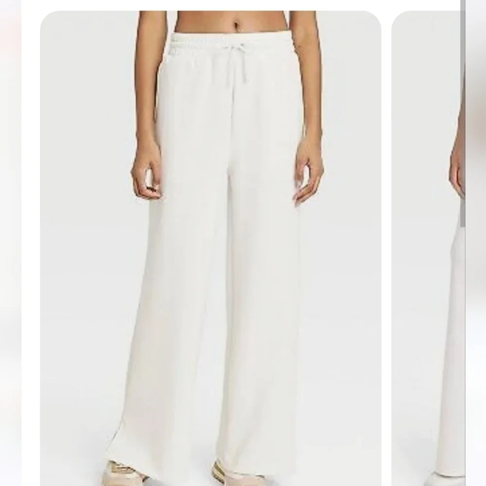All in Motion White Wide Leg Sweatpants